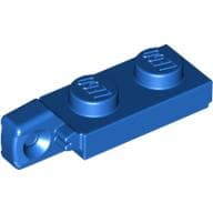 Hinge Plate 1 x 2 Locking with 1 Finger On End, with Groove em Azul