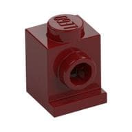 Brick Special 1 x 1 with Headlight em Vermelho escuro