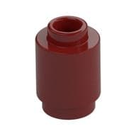 Brick Round 1 x 1 Open Stud em Vermelho escuro