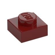 Plate 1 x 1 em Vermelho escuro
