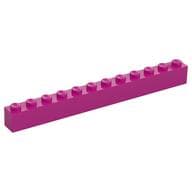Brick 1 x 12 em Magenta