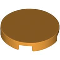 Tile Round 2 x 2 with Bottom Cross em Laranja médio