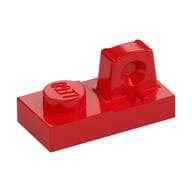 Hinge Plate 1 x 2 Locking with 1 Finger On Top em Vermelho