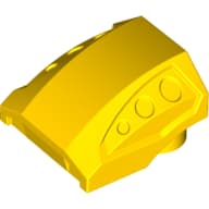 Brick Curved 2 x 2 No Studs - 3 Recessed Side Ports em Amarelo
