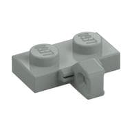 Hinge Plate 1 x 2 Locking with 1 Finger on Side, with Groove em Cinza claro