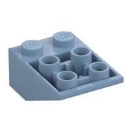 Brick Sloped Inverted 33° 3 x 2, No Connections between Studs, Ovoid Bottom Pin em Azul areia
