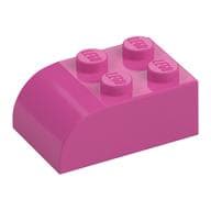 Brick Curved 2 x 3 em Rosa médio escuro