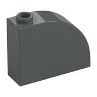 Brick Curved 1 x 3 x 2 em Cinza escuro