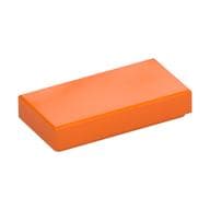 Tile 1 x 2 with Groove em Laranja