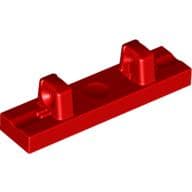 Hinge Tile 1 x 4 Locking Dual 1 Fingers on Top [4 Locking Ridges] em Vermelho