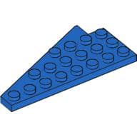 Wedge Plate 8 x 4 Wing Right with Stud Notch em Azul