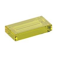 Tile 1 x 2 with Groove em Amarelo translúcido