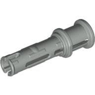 Technic Pin Long with Friction Ridges Lengthwise and Stop Bush [3 Lateral Holes, Big Pin Hole] em Cinza claro