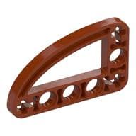 Technic Beam 3 x 5 L-Shape with Quarter Ellipse Thin em Laranja escuro