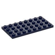 Plate 4 x 8 em Azul escuro