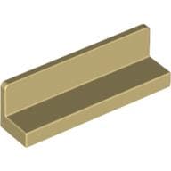 Panel 1 x 4 x 1 with Rounded Corners [Thick Wall] em Bege