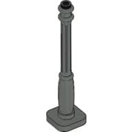 Lamp Post 2 x 2 x 7 with 6 Base Flutes em Cinza escuro