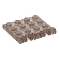 Hinge Plate 3 x 4 Locking Dual 2 Finger, 9 Teeth em Marrom translúcido