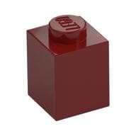 Brick 1 x 1 em Vermelho escuro