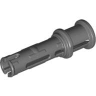 Technic Pin Long with Friction Ridges Lengthwise and Stop Bush [3 Lateral Holes, Big Pin Hole] em Cinza azulado escuro