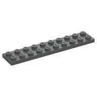 Plate 2 x 10 em Cinza azulado escuro