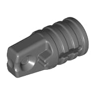 Hinge Cylinder 1 x 2 Locking with 1 Finger and Axle Hole On Ends em Cinza azulado escuro