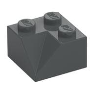 Brick Sloped 45° 2 x 2 Double Concave em Cinza azulado escuro