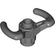Technic Steering Wheel Pilot's Yoke [Open Stud, Axle Hole with X Opening] em Cinza azulado escuro