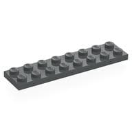 Plate 2 x 8 em Cinza azulado escuro