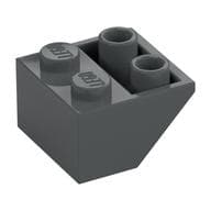 Brick Sloped Inverted 45° 2 x 2 [Ovoid Bottom Pin, Bar-sized Stud Holes] em Cinza azulado escuro