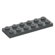 Plate 2 x 6 em Cinza azulado escuro