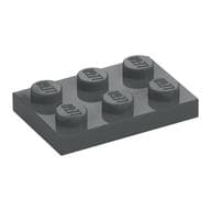Plate 2 x 3 em Cinza azulado escuro