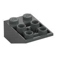 Brick Sloped Inverted 33° 3 x 2, Connections between Studs, Ovoid Bottom Pin em Cinza azulado escuro