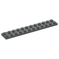 Plate 2 x 12 em Cinza azulado escuro