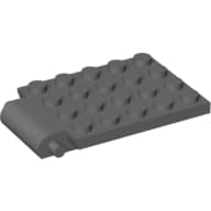 Plate Special 4 x 6 x 2/3 with Trap Door Hinge em Cinza azulado escuro