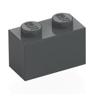 Brick 1 x 2 em Cinza azulado escuro