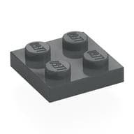 Plate 2 x 2 em Cinza azulado escuro