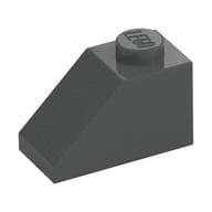 Brick Sloped 45° 2 x 1 with Bottom Pin em Cinza azulado escuro