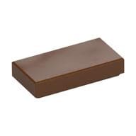 Tile 1 x 2 with Groove em Marrom avermelhado