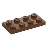 Plate 2 x 4 em Marrom avermelhado