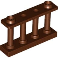 Fence Spindled 1 x 4 x 2 [2 Top Studs] em Marrom avermelhado