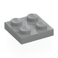 Plate 2 x 2 em Cinza azulado claro