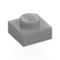 Plate 1 x 1 em Cinza azulado claro