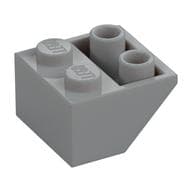 Brick Sloped Inverted 45° 2 x 2 [Ovoid Bottom Pin, Bar-sized Stud Holes] em Cinza azulado claro