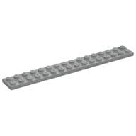 Plate 2 x 16 em Cinza azulado claro