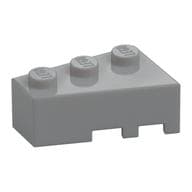 Brick Wedged, Angled 3 x 2 Left em Cinza azulado claro