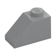 Brick Sloped 45° 2 x 1 with Bottom Pin em Cinza azulado claro
