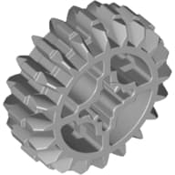 Technic Gear 20 Tooth Double Bevel with Axle Hole Type 2 [X Opening] em Cinza azulado claro