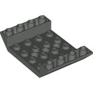 Brick Sloped Inverted 45° 6 x 4 Double with 4 x 4 Recessed em Cinza escuro