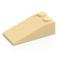 Brick Sloped 18° 4 x 2 em Bege